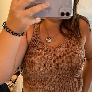 Dusty Rose Knit Tank Top